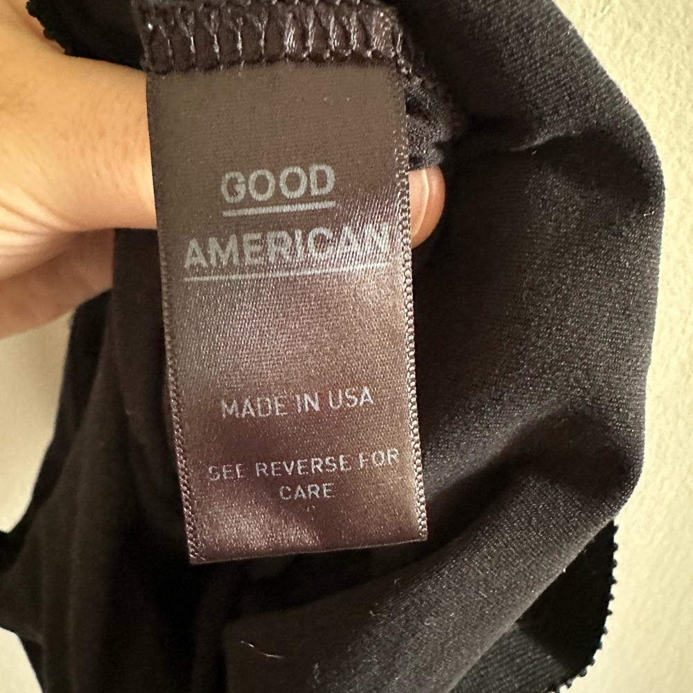 Good American Black Comfy Classic Neutral Thong Bodysuit Basics size 0 EUC - Picture 7 of 8